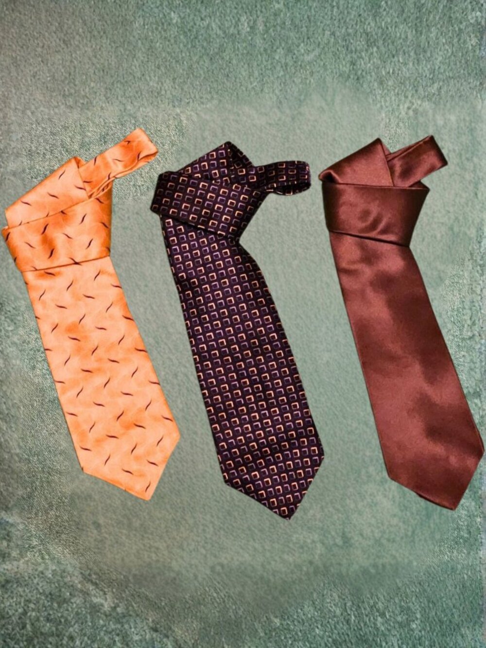 Vintage Stafford Silk Neckties Lot of 3 – Executive Y2K Geometric & Solid